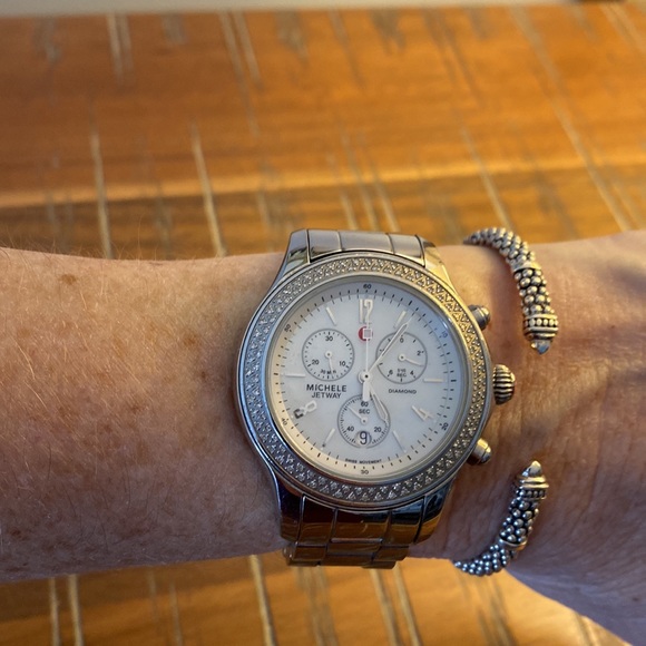 Michele Jetway Diamond Bracelet Watch - Picture 7 of 13